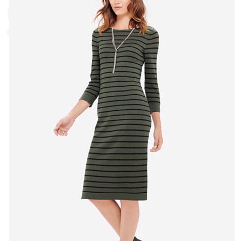 The Limited Wool Blend Midi Stretch Sweater Dress